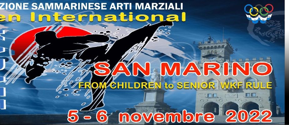 Scopri di più sull'articolo XIV Open International Karate San Marino, 5-6.11.2022